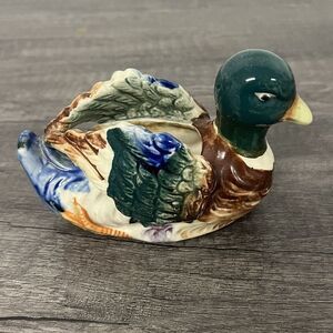Vintage Japanese Hand Painted Duck‎ Planter